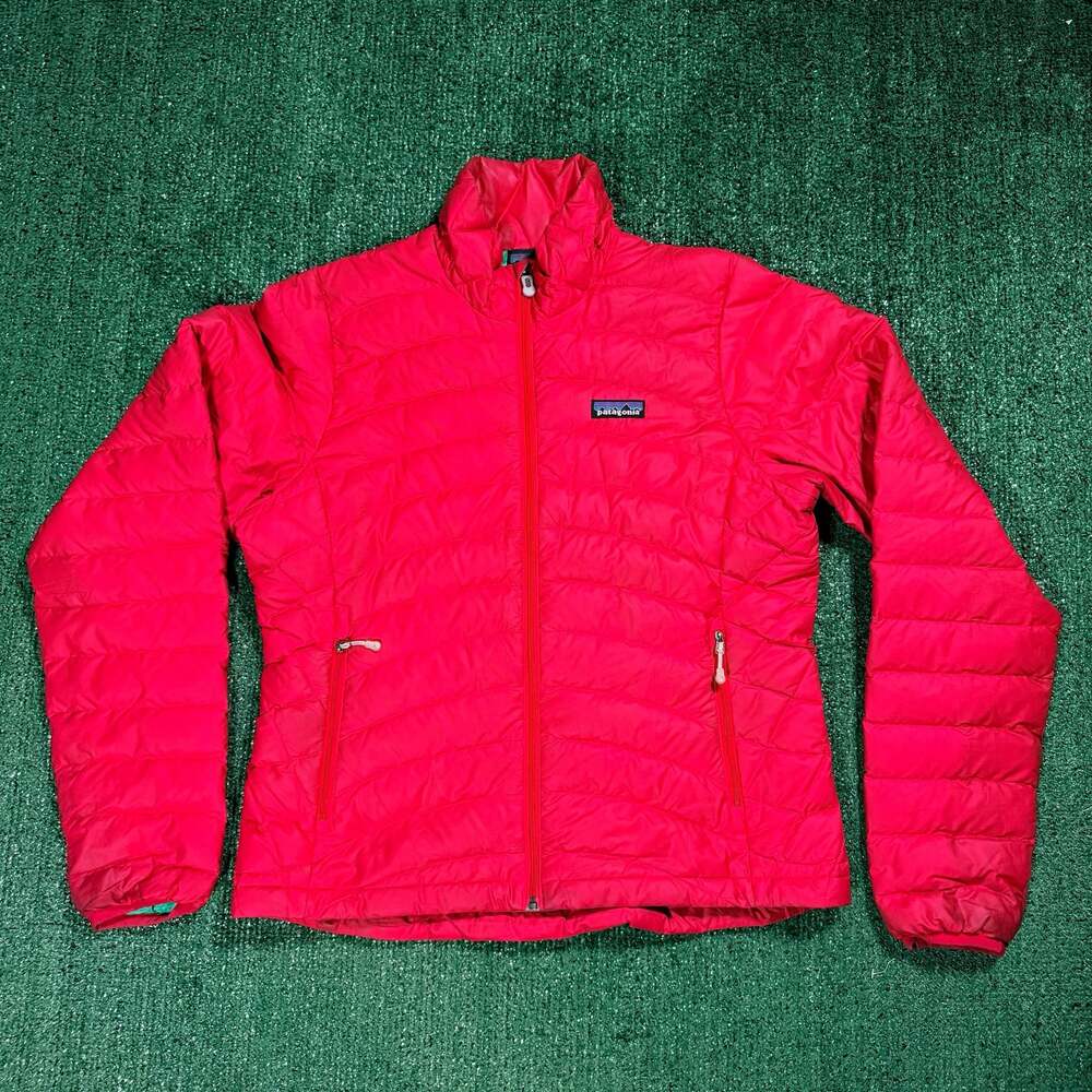 Patagonia Down Sweater Puffer Jacket Womens Small Red Full Zip Small Gorpcore